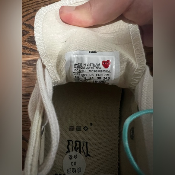 COMME DES GARÇONS x Converse Chuck Taylor '70 Low-Top Sneakers NWT size 7.5w - Picture 11 of 11